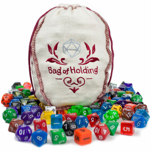 Wiz Dice Bag of Holding: 140 Polyhedral Dice in 20 Complete Sets