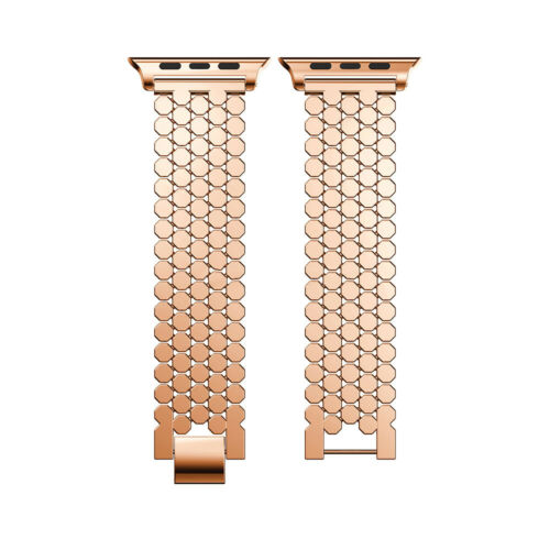 For Apple Watch 38 40 42 44 mm - Stainless Steel Hexagon Link Band Strap iWatch