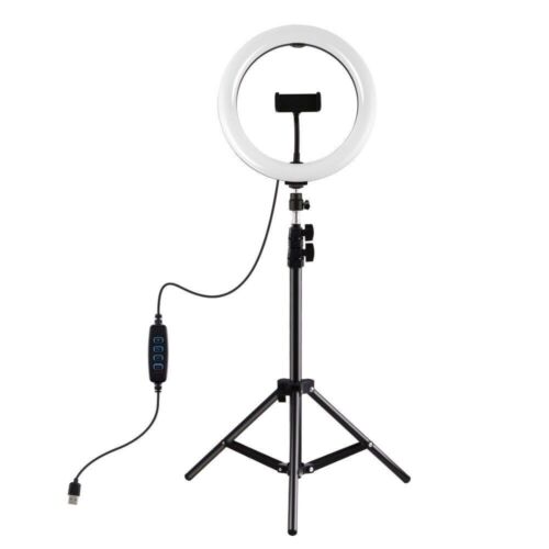 Selfie Ring Light With Tripod Stand and Phone Holder LED Makeup Circle Lamp CA