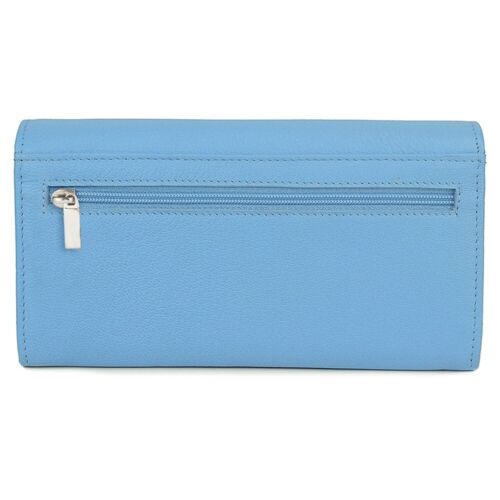 100% Genuine Leather Wallets Ladies Clutch Purse Wallets With RFID Blocking CA