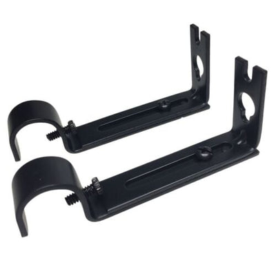 3PCS Bracket Hang Curtain Rod Holders Single Hook Tap Right Window Frame Rod CA