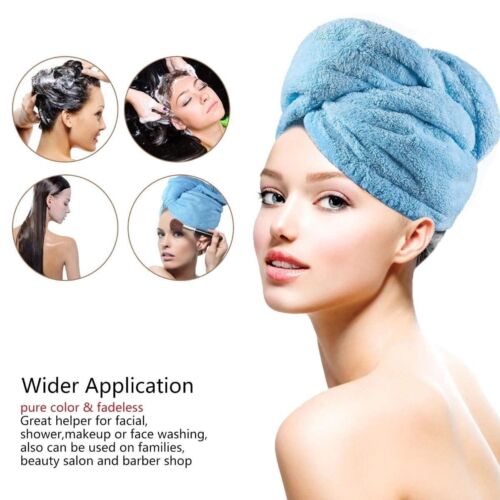 Microfiber Hair Towel Wrap Quick Dry Hair Magic Drying Turban Wrap Hat Cap Bath