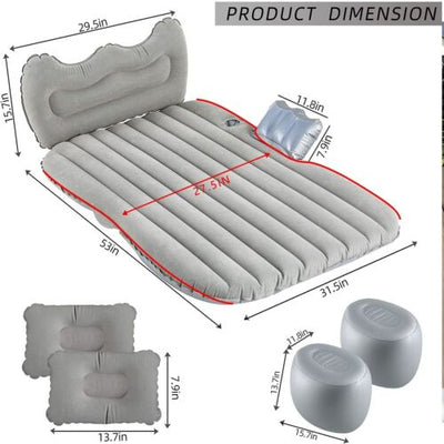 SUV Car Truck Travel Inflatable Mattress Camping Air Bed Blow-Up Sleeping Pad