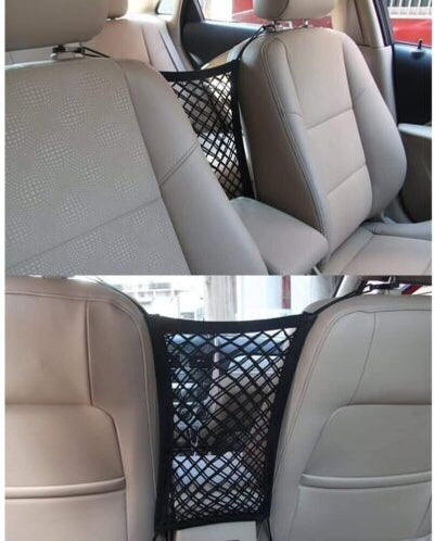 Elastic Net Pocket Bag 3 Layer Between Car Seat Organizer Storage Mesh Holder