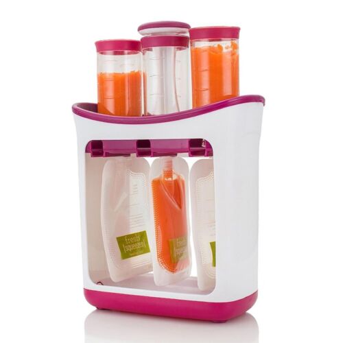 10x Pouch Fruit Juice Squeeze Station Bags Infant Baby Fresh Food Maker For Kids