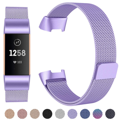 Replacement Stainless Magnet Bracelet Wrist Strap For Fitbit Charge 3 Watch Band