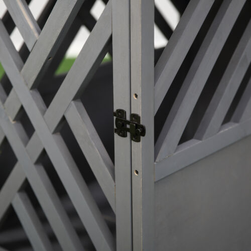 Natural Fir Wood Dog Cage Indoor Use Villa for Pet Secured and Solid, Grey 842525112499