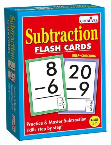Math Flash Subtraction Cards For children Activity &amp; Early Learning game CA