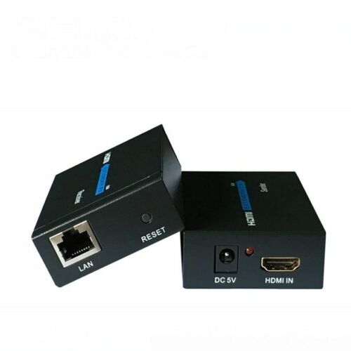 1080P 60M HDMI Extender by cat6/5e over RJ45 Ethernet FHD 2x Power Adapter NEW K