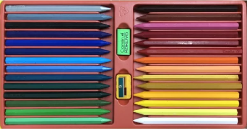 28pcs Shades Crayons Camlin Art Extra Long bright not easy to roll Pastel color