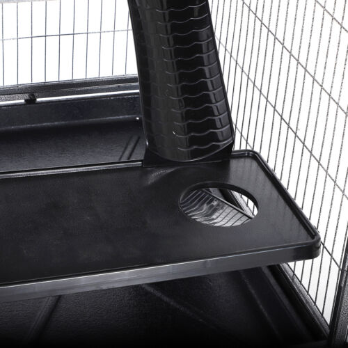 Large Rolling Steel Small Animal Habitat W/ Hammock &amp; 4 Doors, Removable Tray