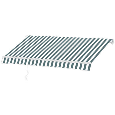 8&apos;x7&apos; Manual Retractable Patio Awning Shelter UV Protection
