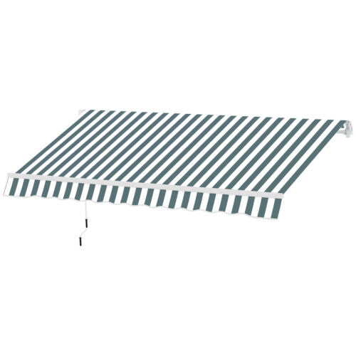 8&apos;x7&apos; Manual Retractable Patio Awning Shelter UV Protection