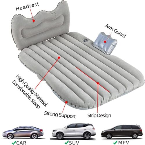 SUV Car Truck Travel Inflatable Mattress Camping Air Bed Blow-Up Sleeping Pad