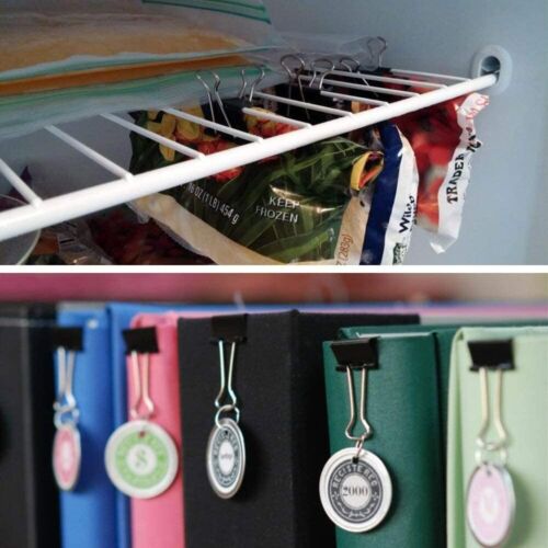 100x 4 in 1 clip box T Push Binder Clips set for School Office Supplies kit set