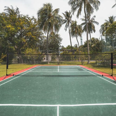 Badminton Tennis Net Set 13&quot; Adjustable Height Durable &amp; Portable w/ Carrying