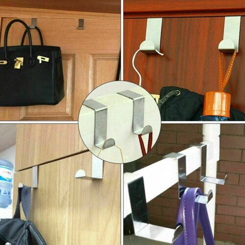 Door Hook Stainless Steel Reversible Cupboard Drawer Metal Hooks Hanger DIY