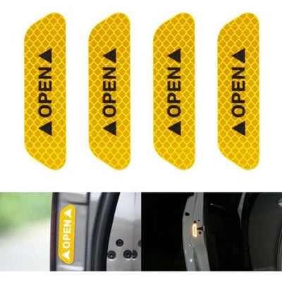 title" content="4PCS Car Door Stickers Universal Tape Safety Warning Mark Auto Driving Safety"