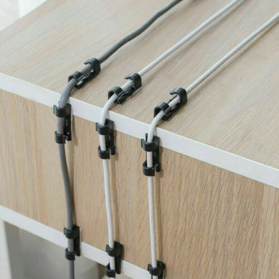 Self Adhesive Cable Management Clips  for TV Laptop Ethernet Cable Home Office
