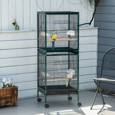 Large Bird Cage with 1.7 ft. Width, Bird Aviary Indoor with Multi-Door Design 196393257432