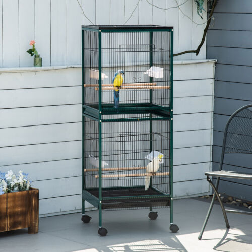 Large Bird Cage with 1.7 ft. Width, Bird Aviary Indoor with Multi-Door Design 196393257432