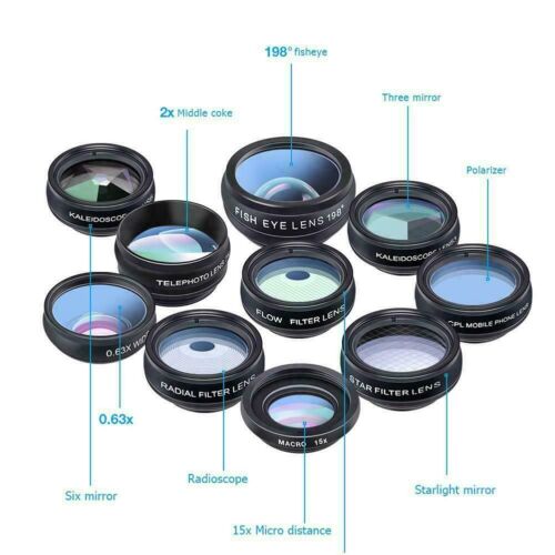 10 in1 Cell Phone Camera Lens Best Zoom Lens Kit For Universal Smartphone Mobile