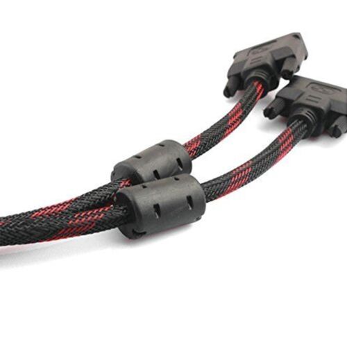 Nylon Braided DVI 24+1 Gold Plated Cable Cord Lead For Monitor LCD PC (1.5M) CA