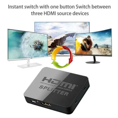 Hdmi Splitter 1 In 2 Out 1080p 4K HDCP Stripper 3D Splitter Power For HDTV PS3