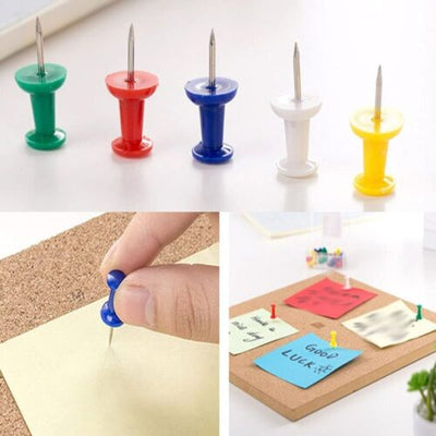 100x 4 in 1 clip box T Push Binder Clips set for School Office Supplies kit set