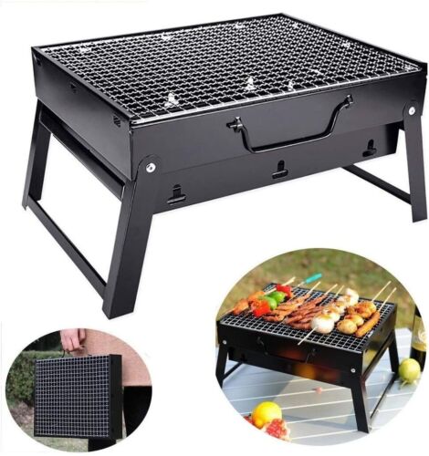 Portable Outdoor Barbeque Charcoal BBQ Grill Set Oven Foldable Carbon Grill CA