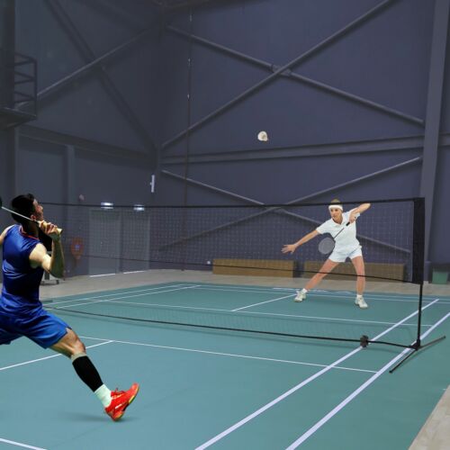 Badminton Tennis Net Set 13&quot; Adjustable Height Durable &amp; Portable w/ Carrying
