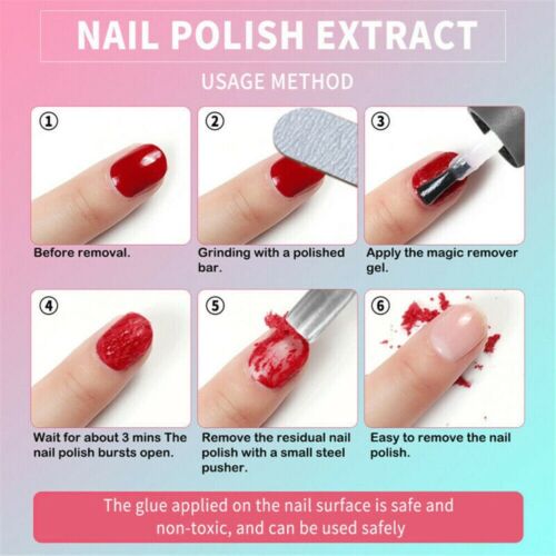 Burst Nail Gel Magic Remover Polish Soak Off Gel Coat Cleaner Primer Degreaser