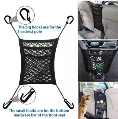 Elastic Net Pocket Bag 3 Layer Between Car Seat Organizer Storage Mesh Holder