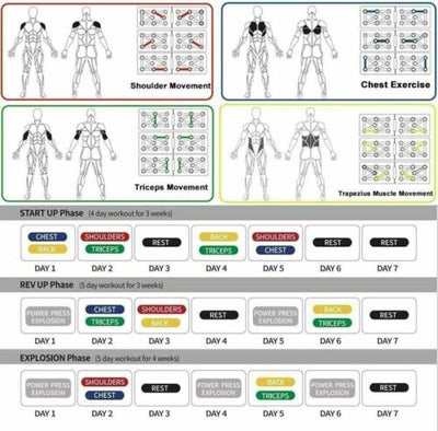 9 in 1 Push Up Rack Training Board System Fitness Workout Gym Exercise Stands CA
