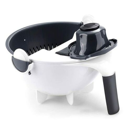 9 in 1 Multi-functional Durable Vegetable Fruit Cutter Slicer Drain Basket CA