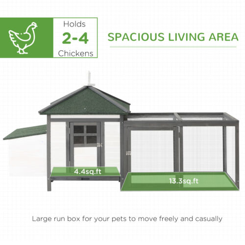 Cute Chicken Coop with Cottage Design, Poultry Cage /w Safe Environmental Paint 799932992353