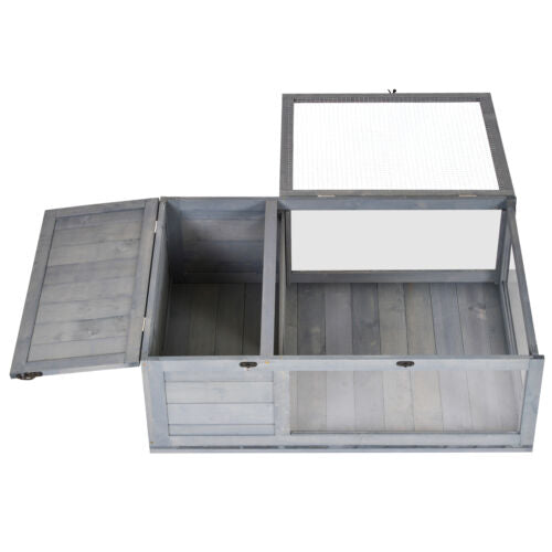 Wooden Reptile Cage with 3 Windows Slide-out Tray for Turtles, Lizards, Snakes 842525165495