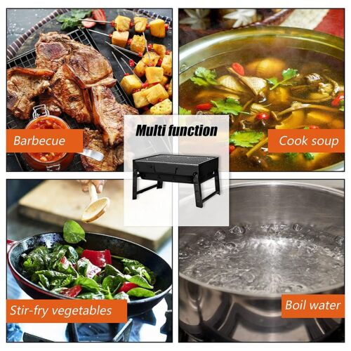 Portable Outdoor Barbeque Charcoal BBQ Grill Set Oven Foldable Carbon Grill CA