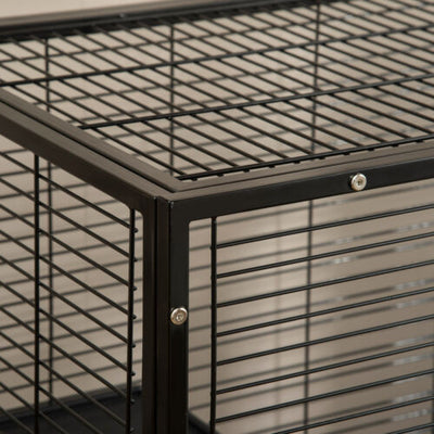 Small Animal Cage for Ferret Chinchilla Guinea Pig W/ Wheels Tray Ramp