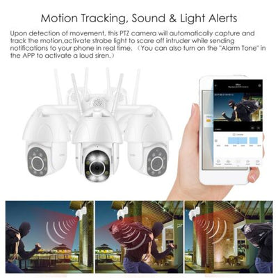 1080P HD Smart WiFi IP Camera CCTV PTZ Home Security Outdoor Wireless IR Cam