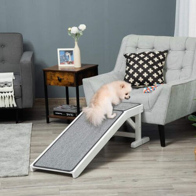 Small Pet Ramp for Dogs and Cats with Easy Top Platform, Indoor Puppy Ramp