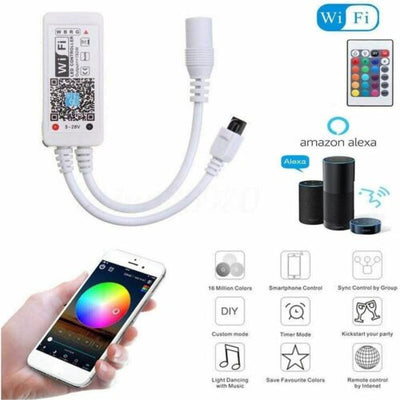 Wireless Smart WiFi LED RGB Light Strip Music Controller For Light Strips Alexa