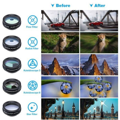 10 in1 Cell Phone Camera Lens Best Zoom Lens Kit For Universal Smartphone Mobile