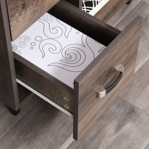 4-Drawer Dresser Storage Cabinet with 4-Tier Shelves for Living Room &amp; Bedroom