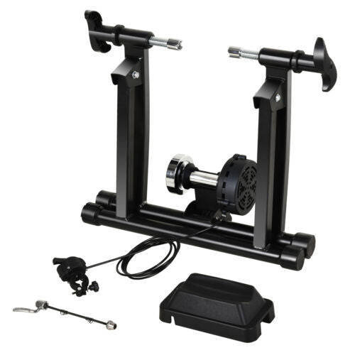 Indoor Magnetic Bike Bicycle Trainer Stand 5 Level Resistance Black