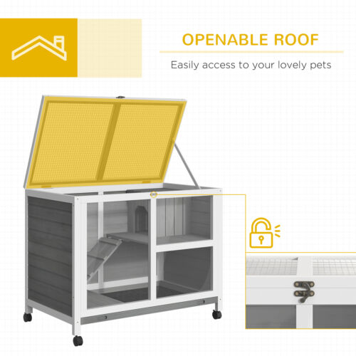 Indoor Critter Cage Rabbit Hutch W/ Ramp Small Animals