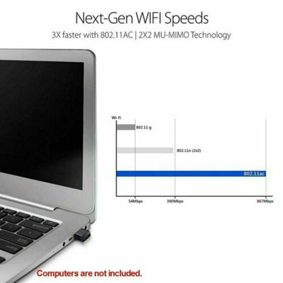 1200Mbps USB WiFi Adapter High Data Speed Dual Band Network Card For Windows OS