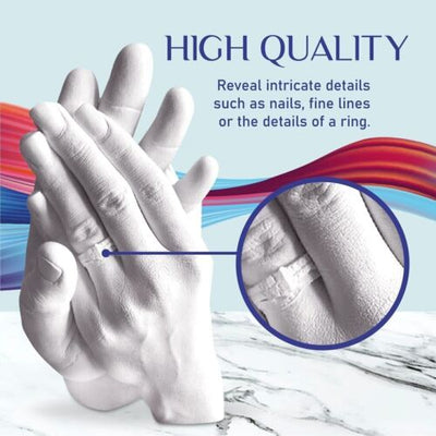 Hand Casting Kit for Couples, Adults, Keepsake – DIY Plaster Statue Cast Kit
