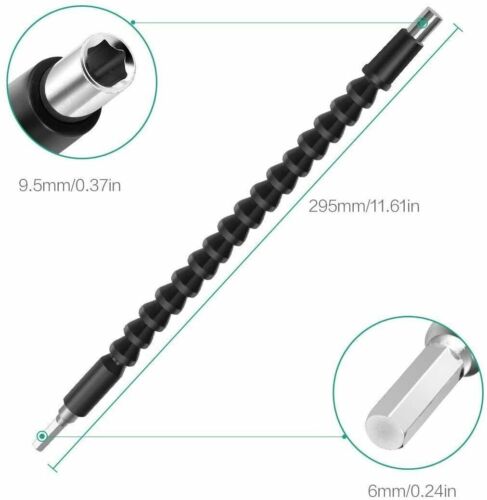 2X Flexible Drill Extension Right Angle Bit Attachment Holder Shaft Screwdriver