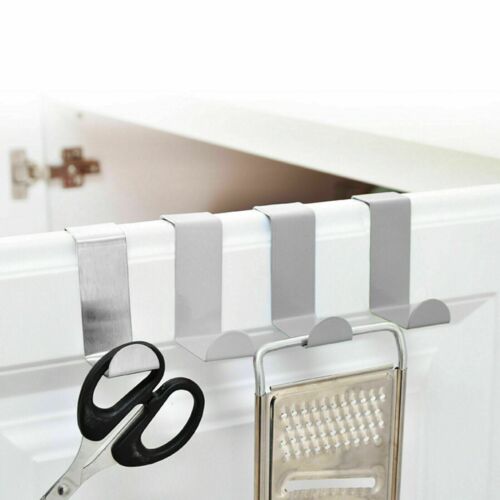 Door Hook Stainless Steel Reversible Cupboard Drawer Metal Hooks Hanger DIY
